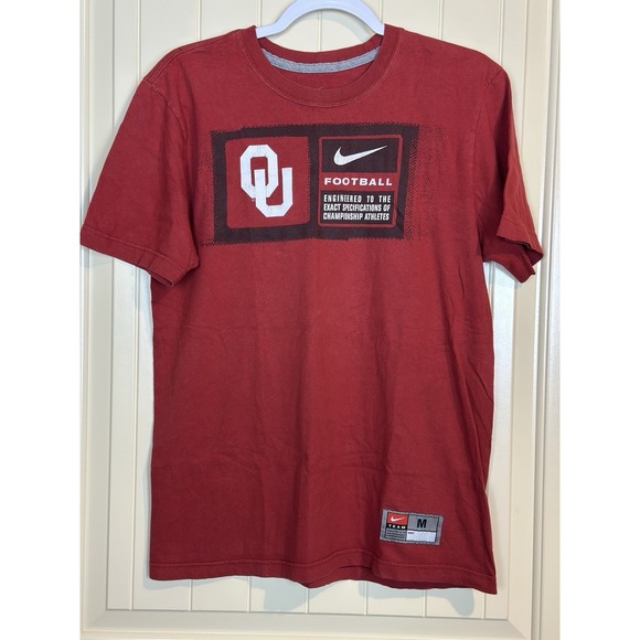 Nike Oklahoma Sooners OU red short sleeve t-shirt, sz M - Picture 1 of 5